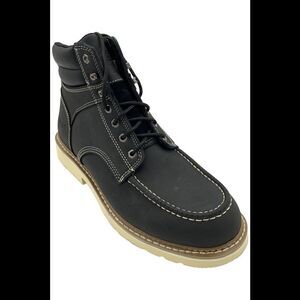 AdTec Men's 9194 Leather Work Boots Black - Medium